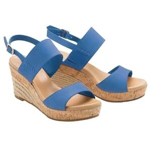 Ugg Australia Women Elena Espadrille Wedge Slingback Sandals shoes sz 8.5